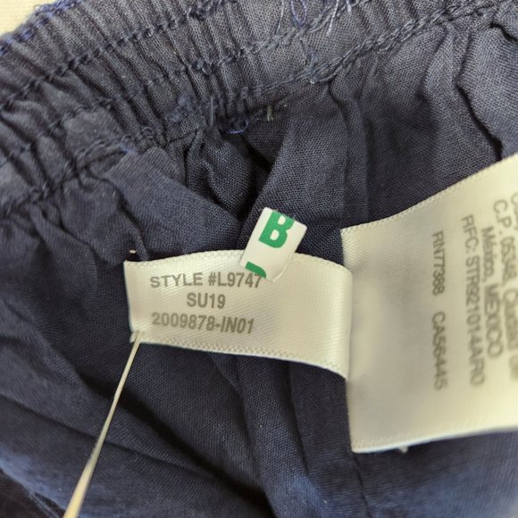 J.CREW Navy Blue Elastic Waist Pull On Skirt Size S Style L9747 97% Cotton NEW! - Picture 12 of 16